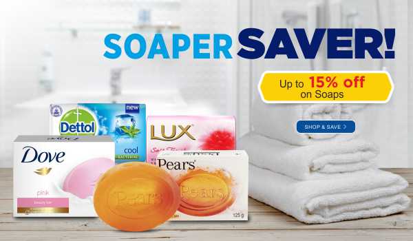 Save up to 15% on Soaps