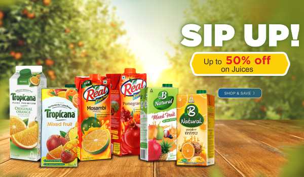 Save up to 50% on juices