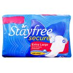 Stayfree Secure Cottony Soft Cover Sanitary Napkin with Wings (XL) 40 pads