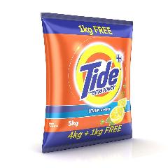 Tide Plus Lemon & Mint Detergent Powder 4 kg (Get 1 kg Free)