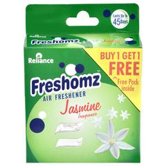 Freshomz Jasmine Air Freshener Block 75 g (Buy 1 Get 1 Free Pack Inside)