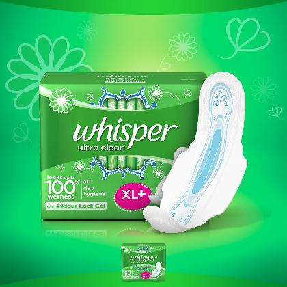 Buy Whisper Ultra Hygiene and Comfort Sanitary Napkin with Soft Wings (XL+  ) 44 pads Online at Best Prices in India - JioMart.