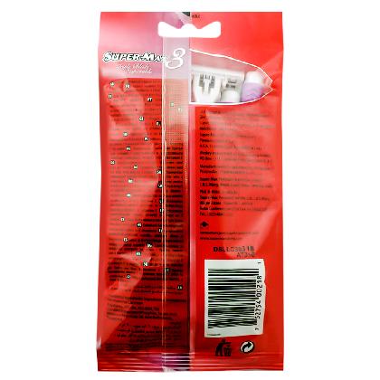 Supermax Triple Blade Disposable Razor for Women 5 pcs