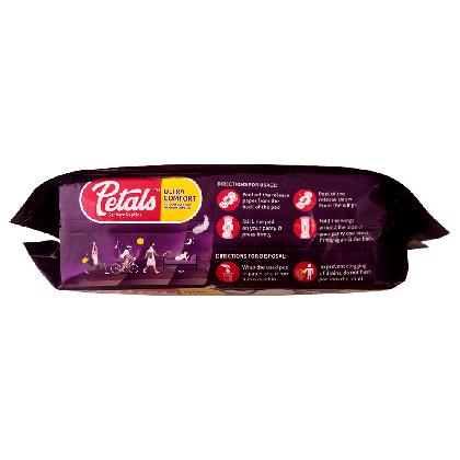 Petals Ultra Comfort Sanitary Napkins with Wings (XL+) 30 pads