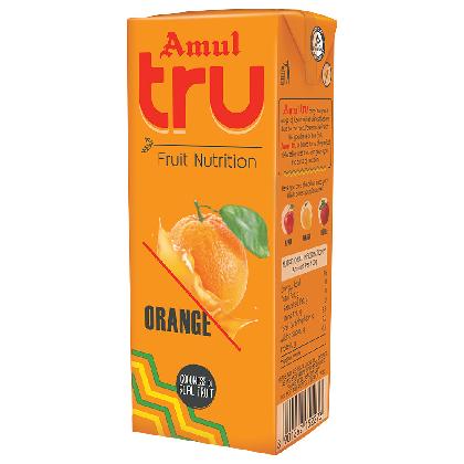 Amul Tru Orange Flavoured Milk 200 ml (Tetra Pak)