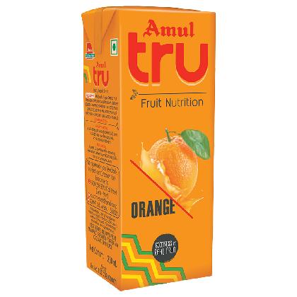 Amul Tru Orange Flavoured Milk 200 ml (Tetra Pak)