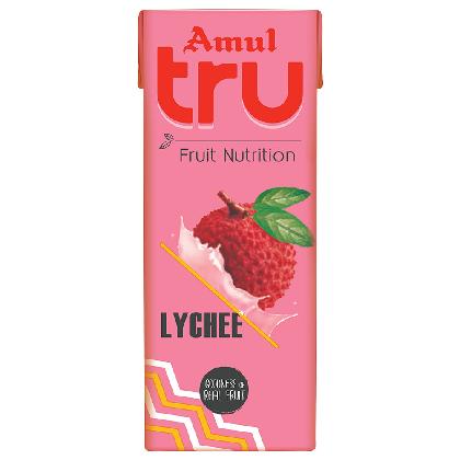 Amul Tru Lychee Flavoured Milk 200 ml (Tetra Pak)