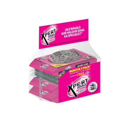 Xpert Monthly Pack Dishwash Bar 150 g (Pack of 3)